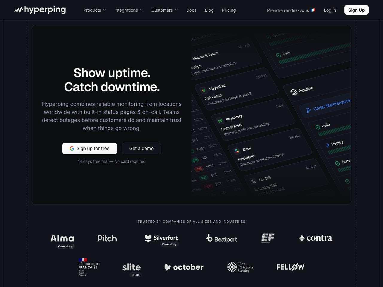 Hyperping screenshot