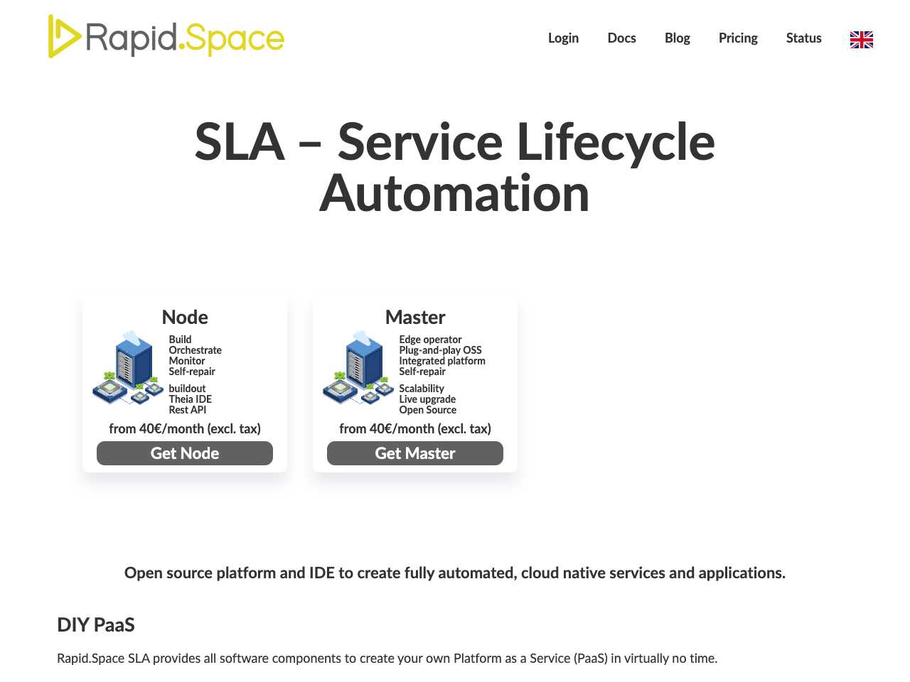 Service lifecycle automation screenshot