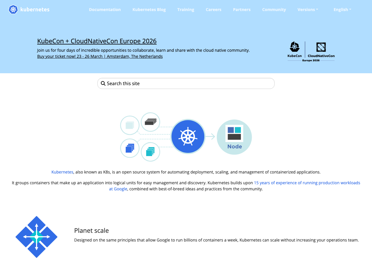 Kubernetes screenshot