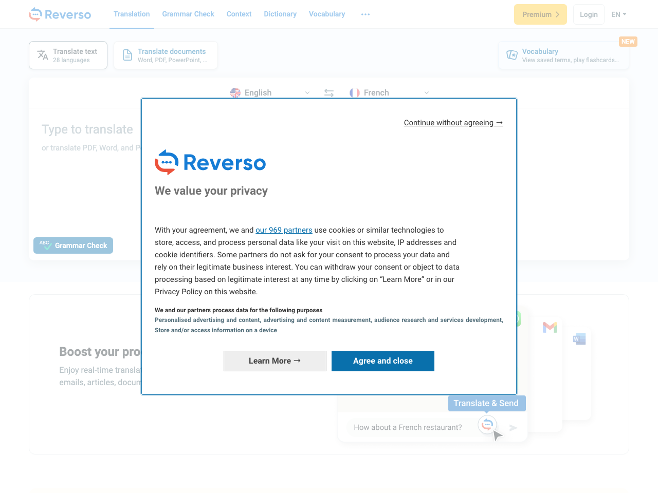 Reverso screenshot