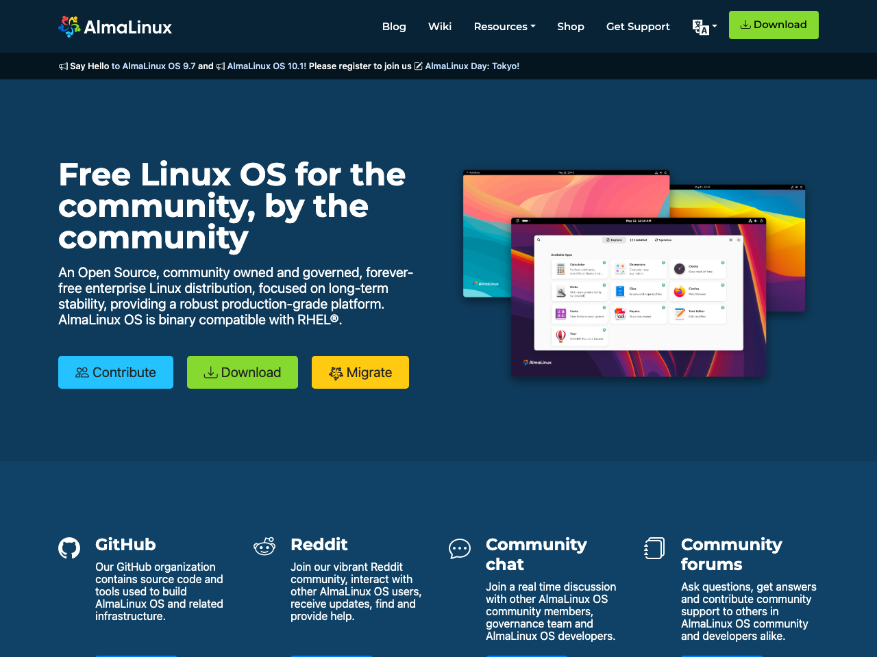 AlmaLinux screenshot