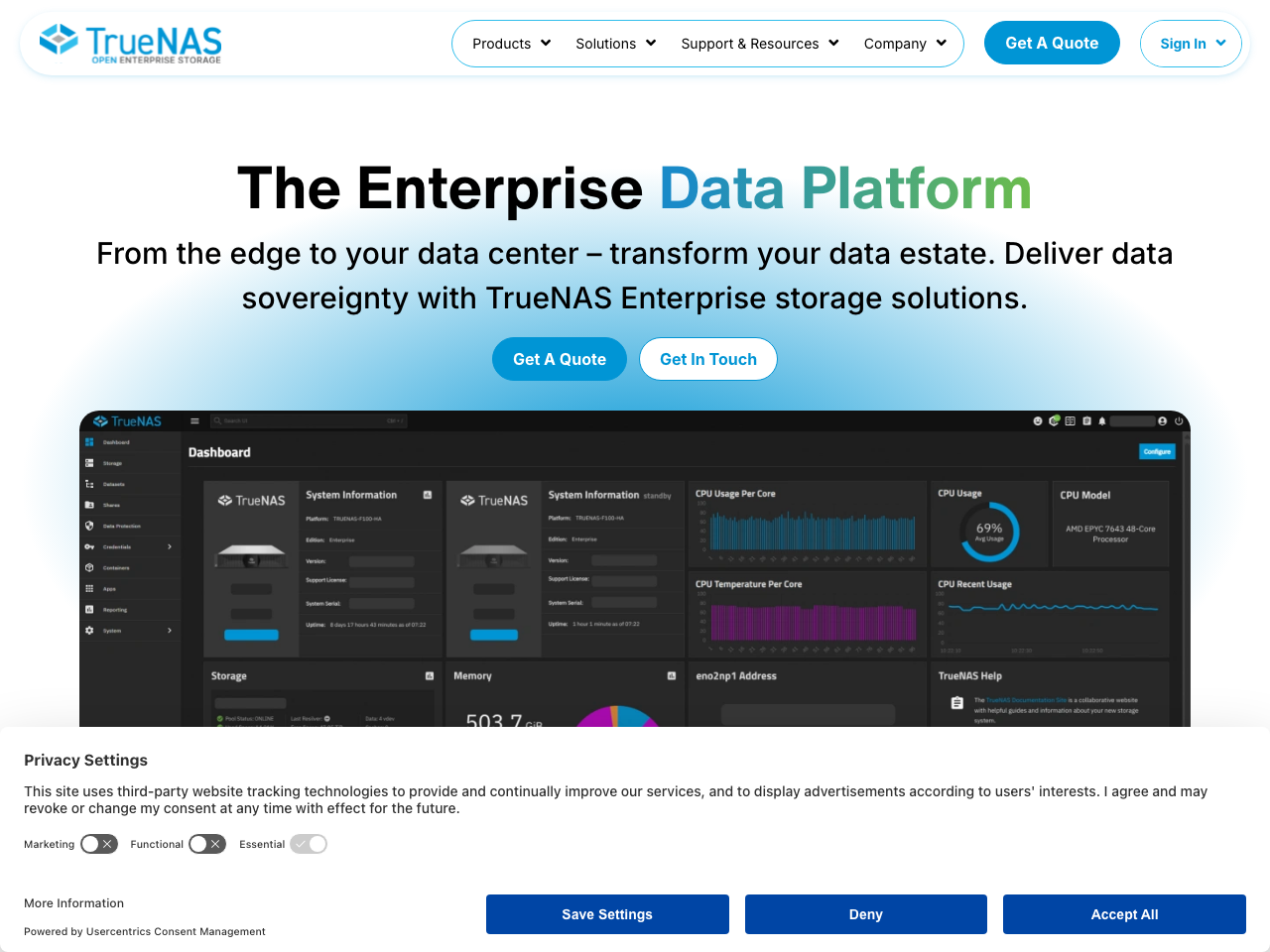 TrueNAS screenshot