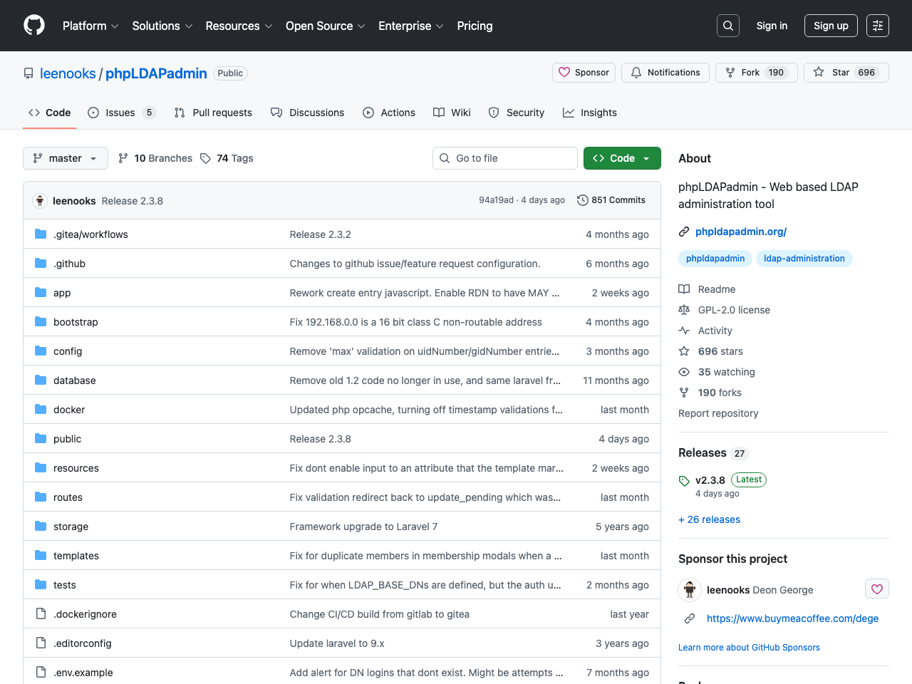 phpLDAPadmin screenshot