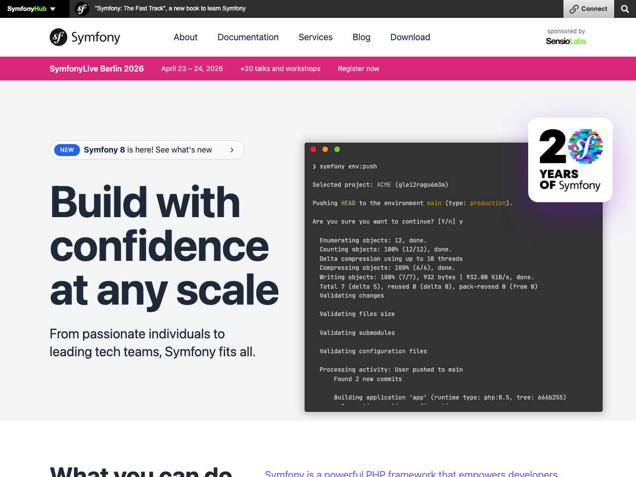 Symfony screenshot