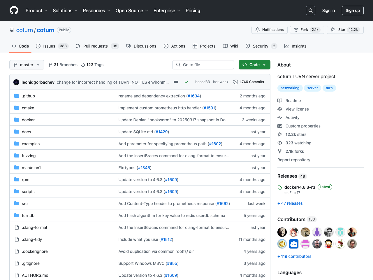 Coturn screenshot