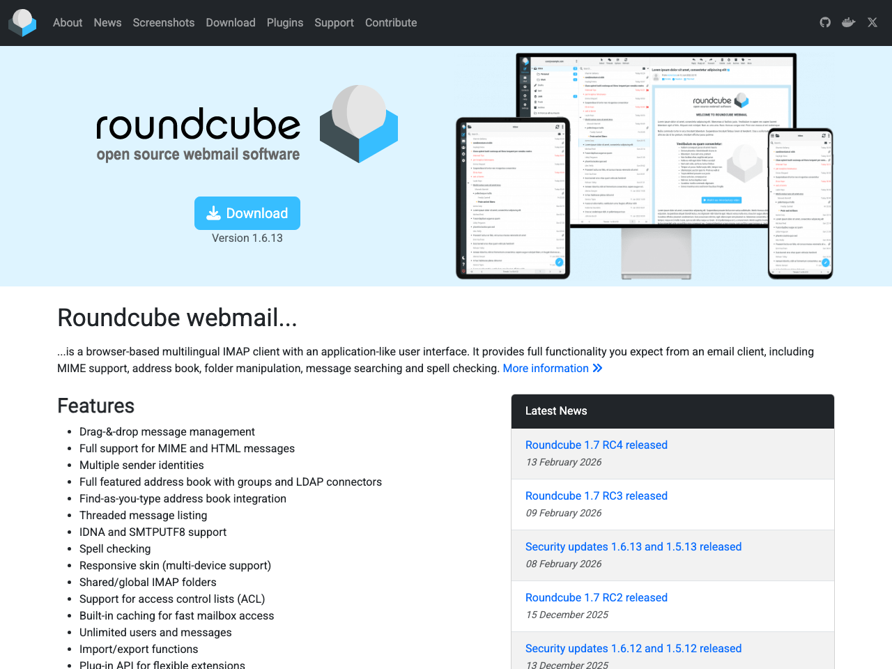 Roundcube screenshot