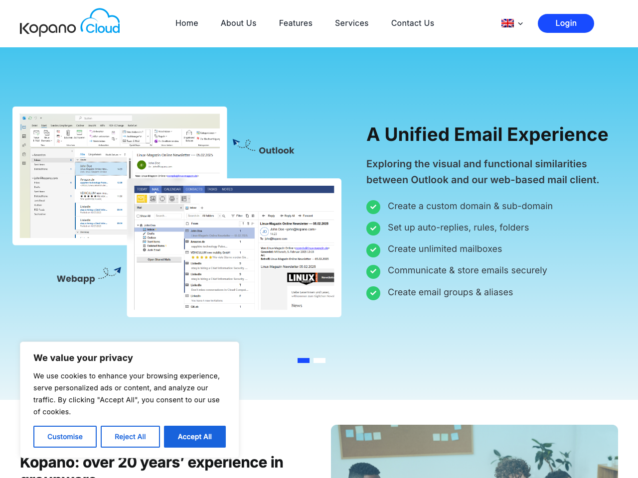 Kopano Groupware screenshot