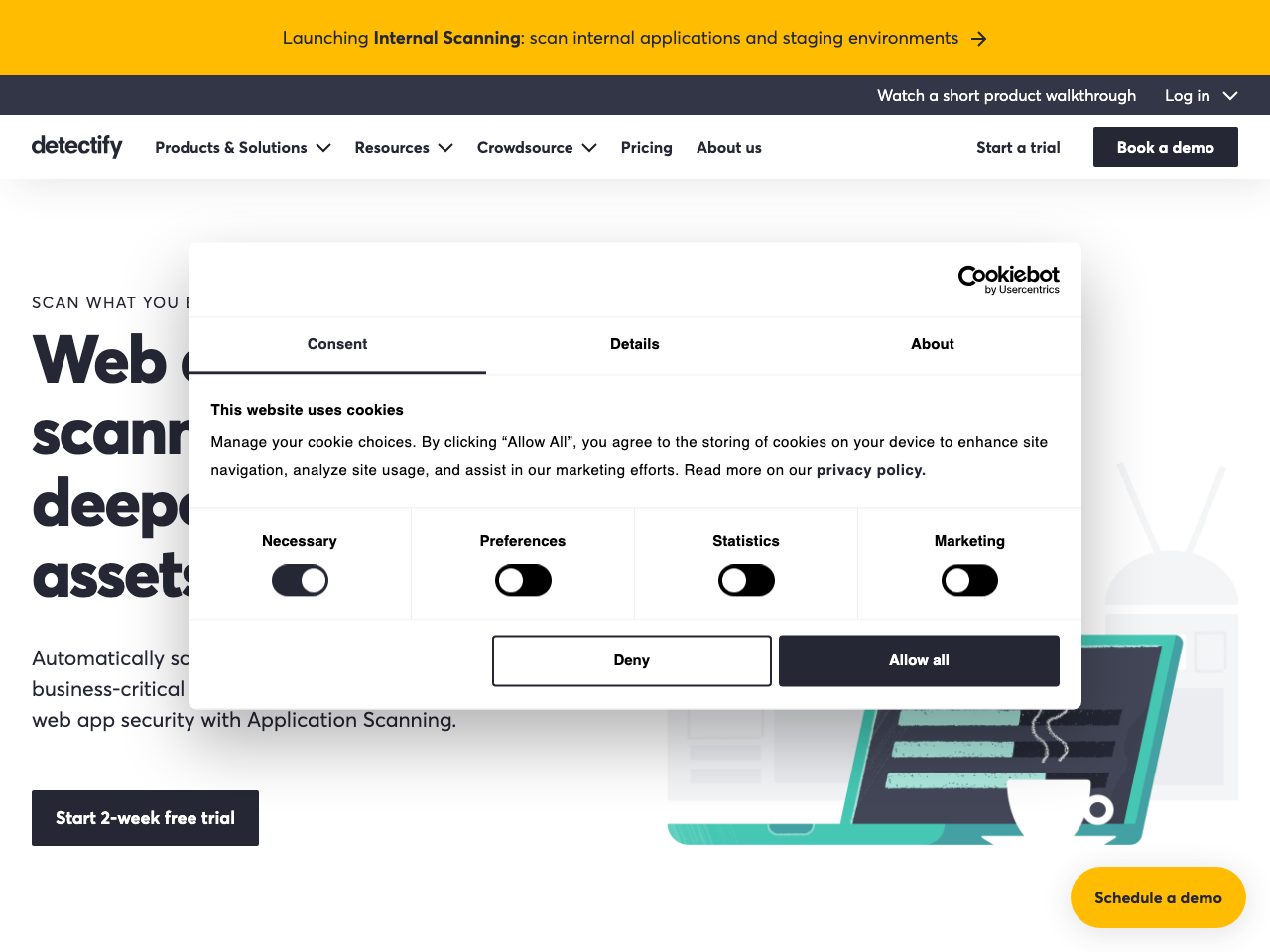 Detectify App Scanning screenshot