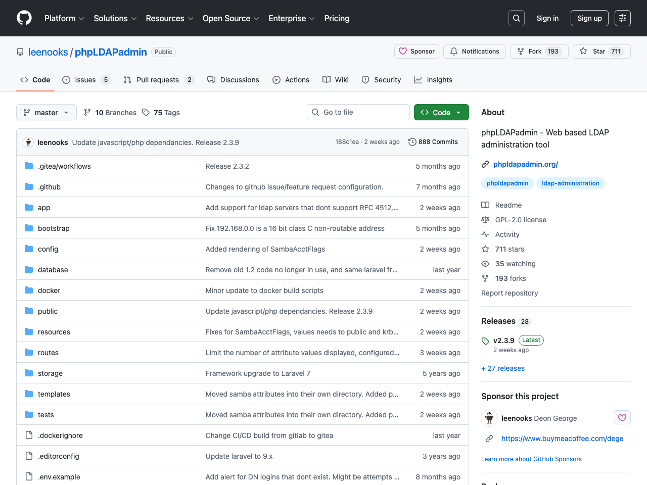 phpLDAPadmin screenshot