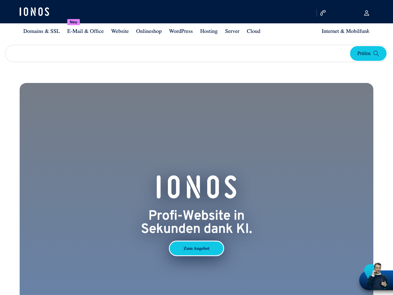 IONOS screenshot