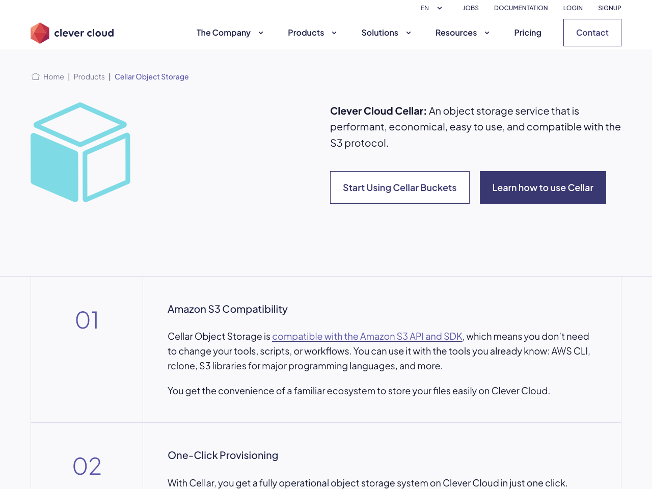 clever cloud Cellar screenshot
