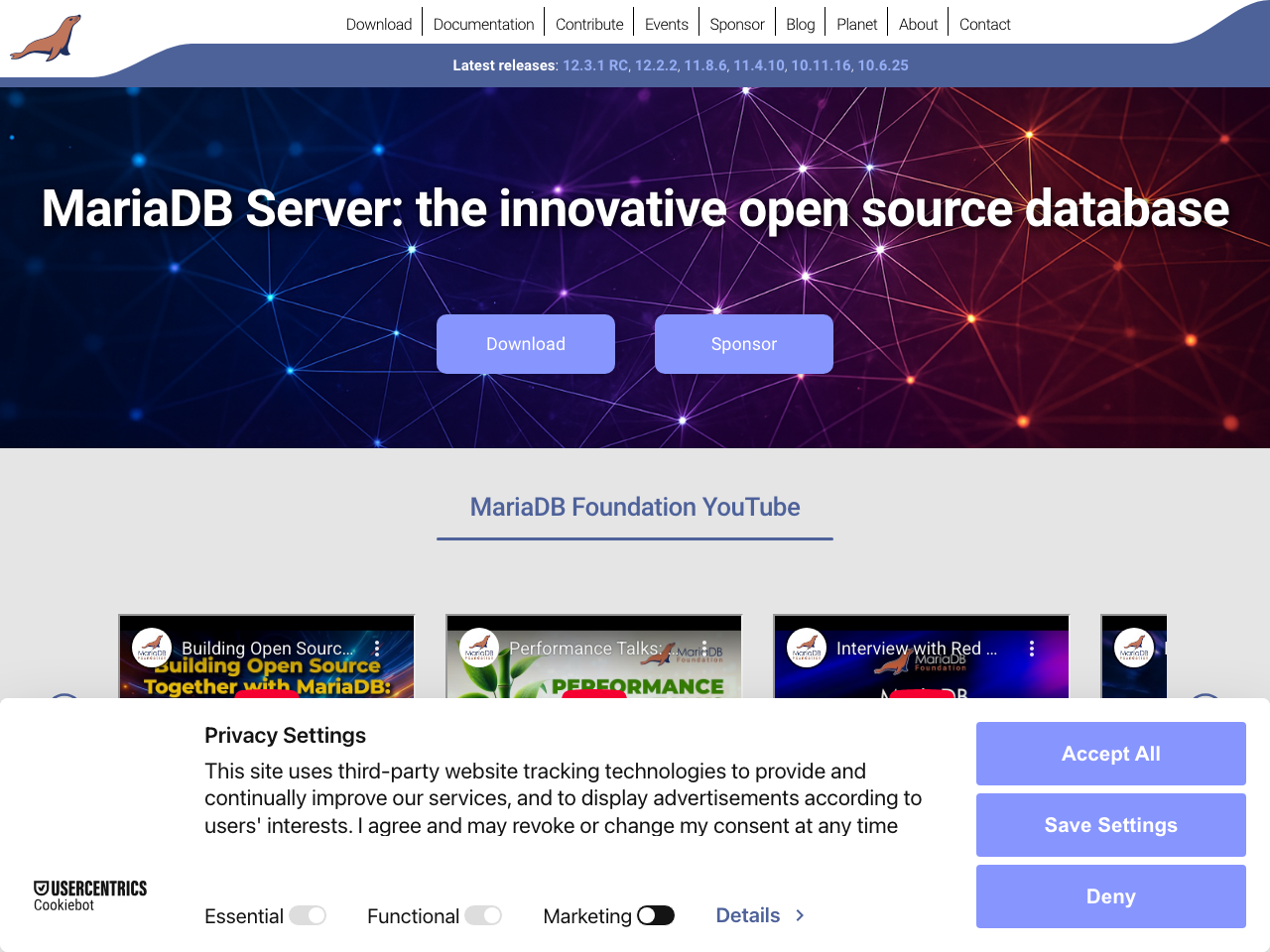 MariaDB screenshot