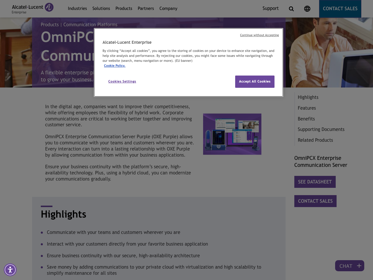 OmniPCX Enterprise Communication Server screenshot
