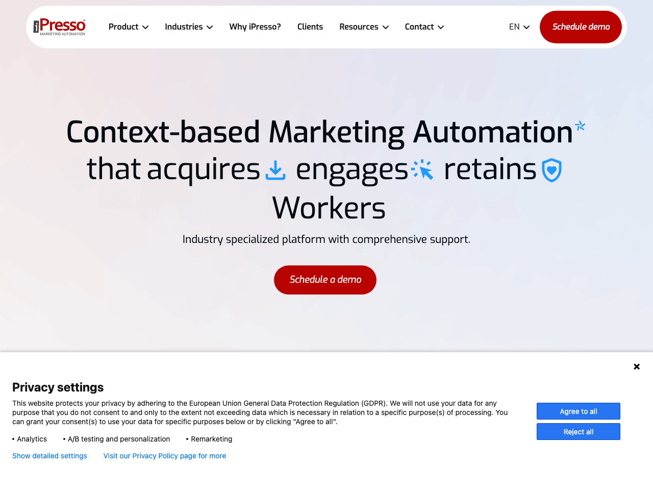 iPresso Marketing Automation screenshot