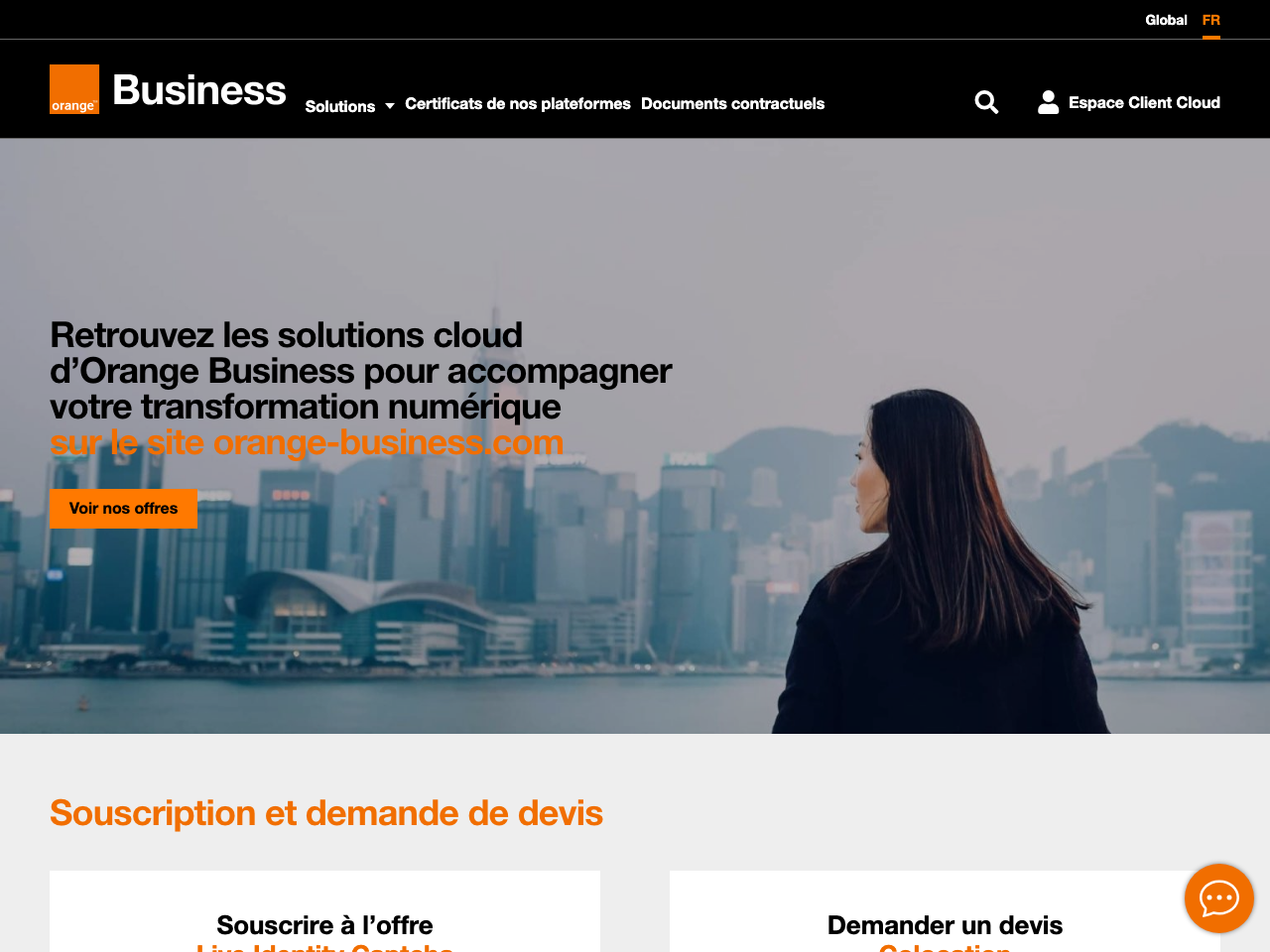 Orange Business Cloud screenshot
