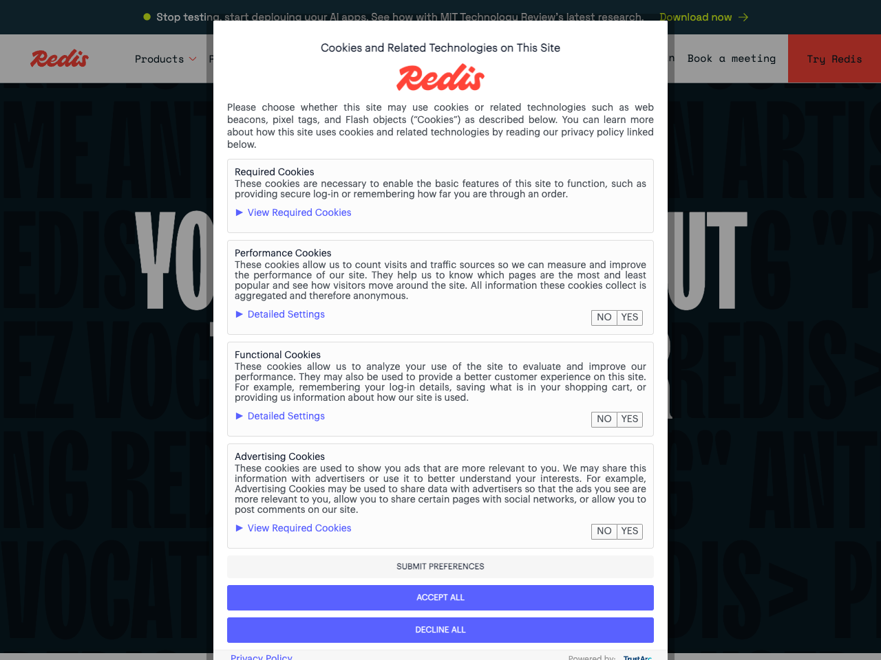 Redis screenshot