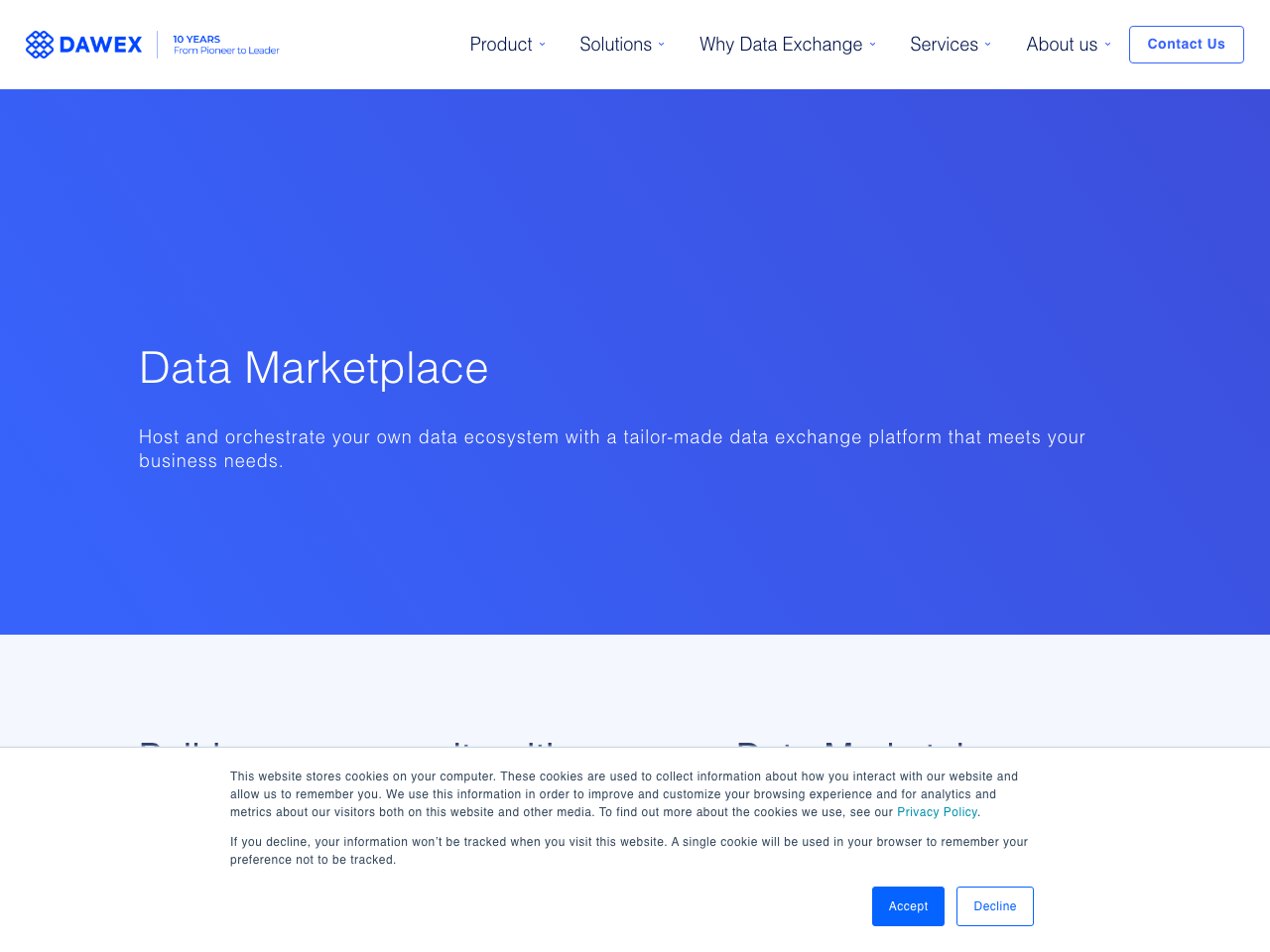 Data Marketplace screenshot