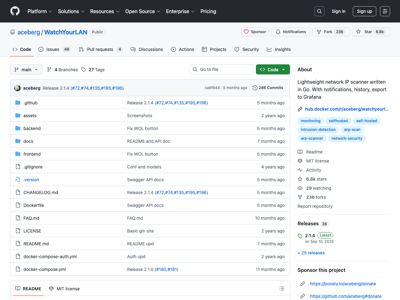 WatchYourLAN screenshot