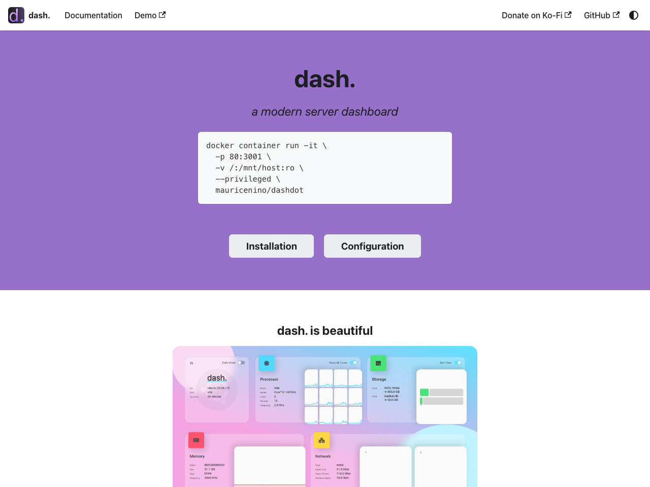dash. screenshot