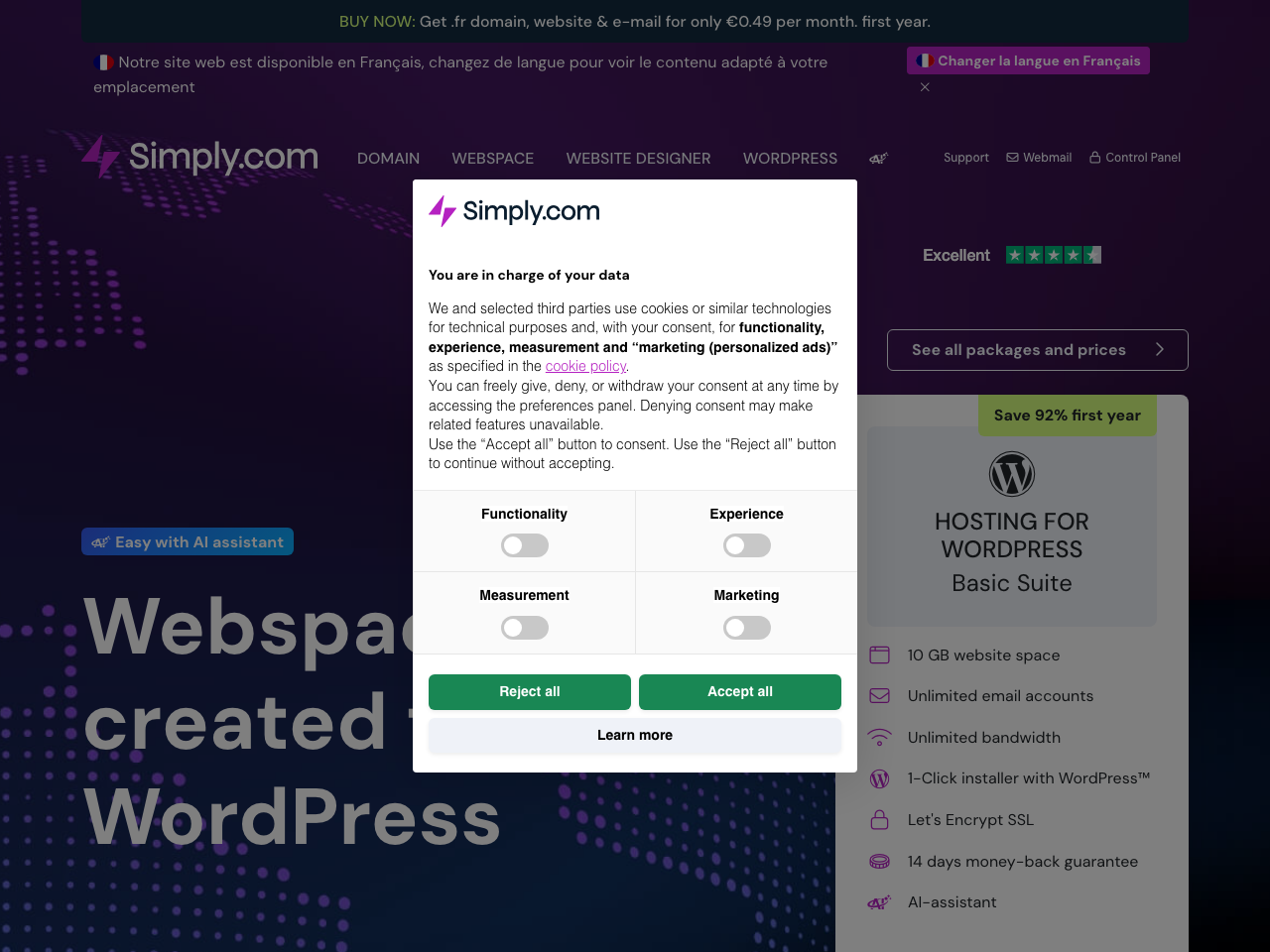 Simply.com screenshot