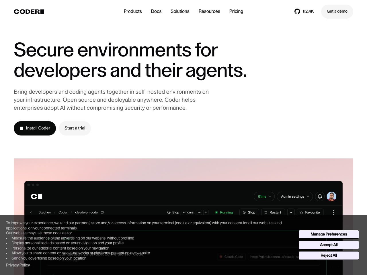 code-server screenshot