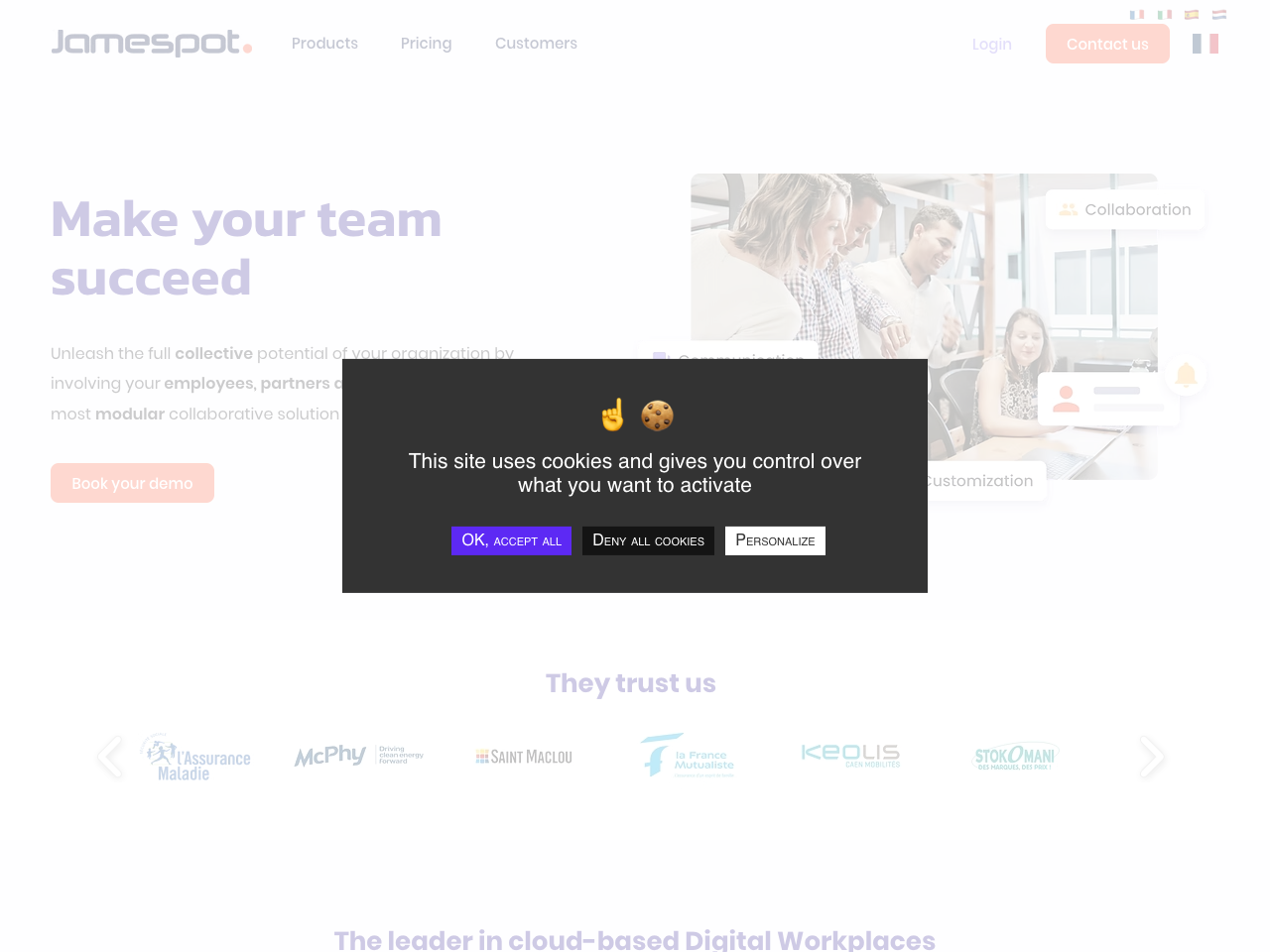 Jamespot screenshot