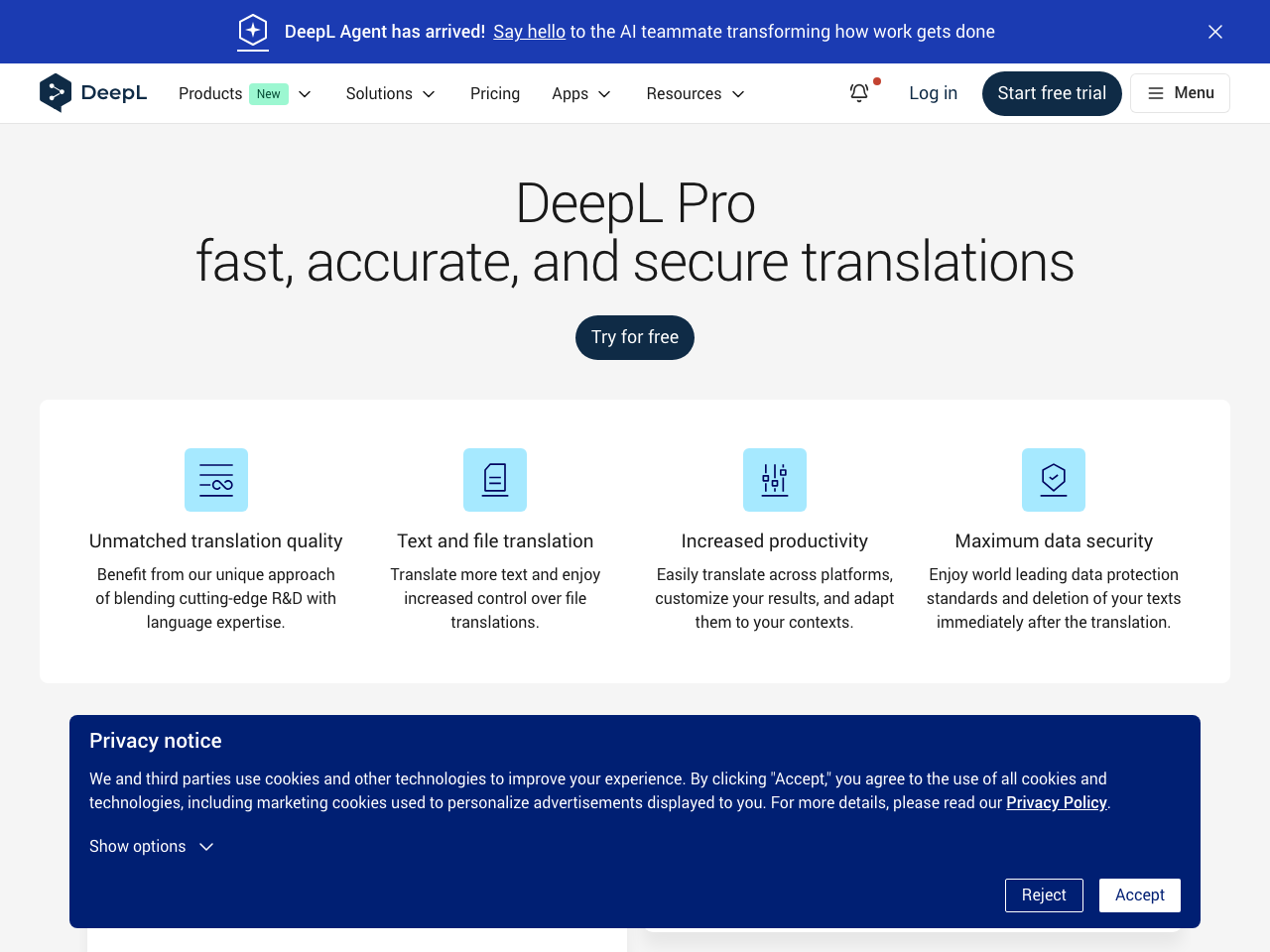 DeepL Pro screenshot