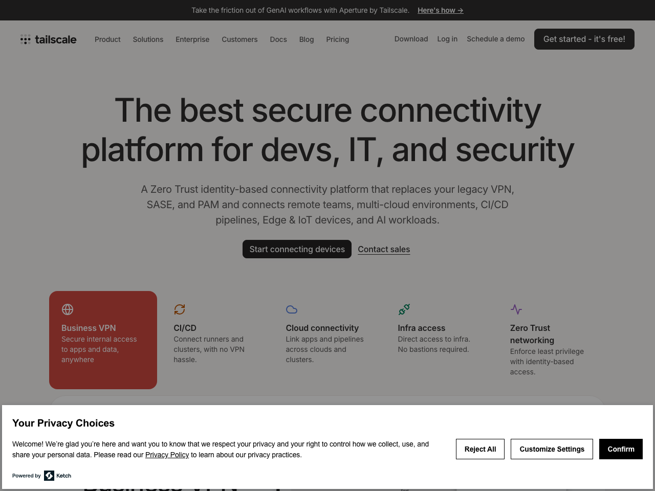 Tailscale screenshot