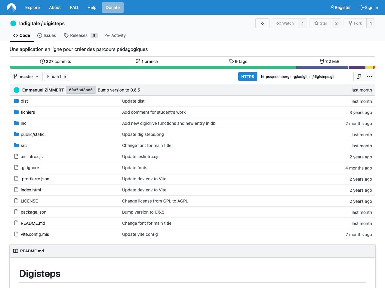 Digisteps screenshot