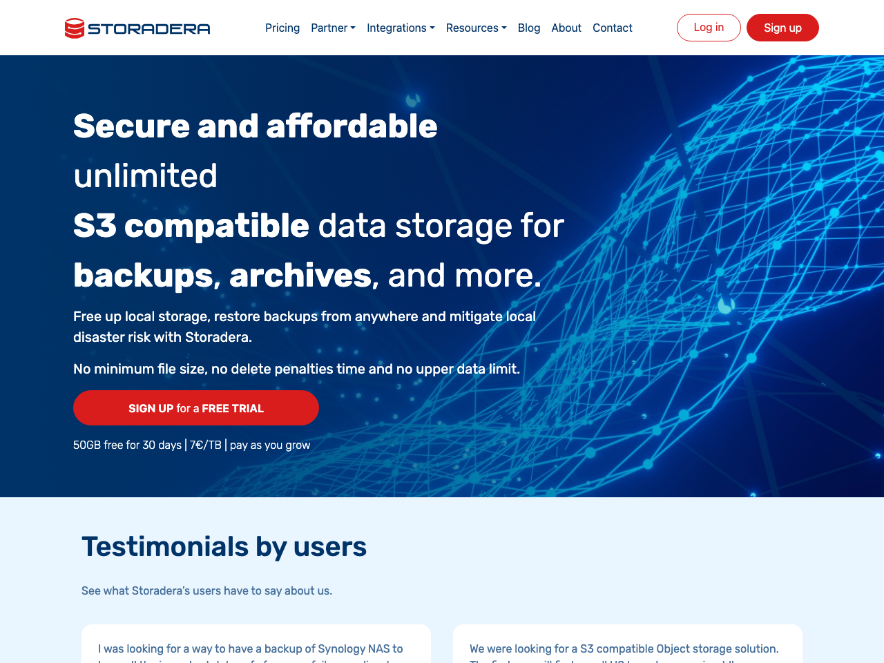 Storadera screenshot