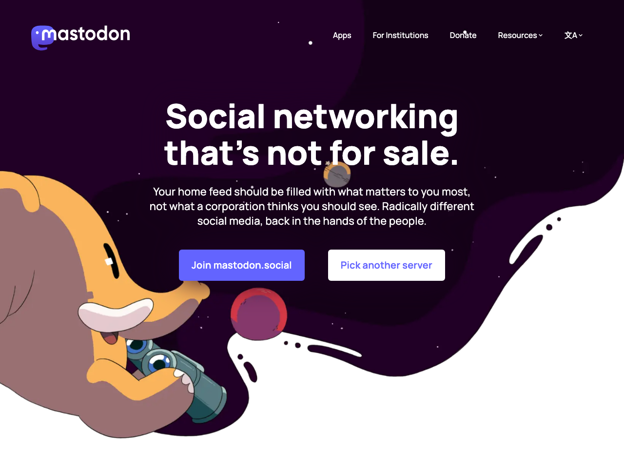 Mastodon screenshot