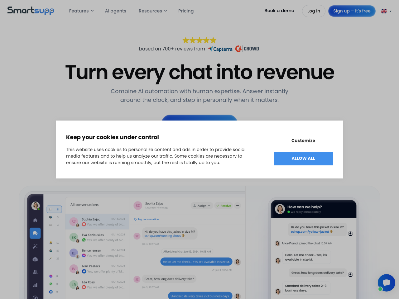 Smartsupp screenshot