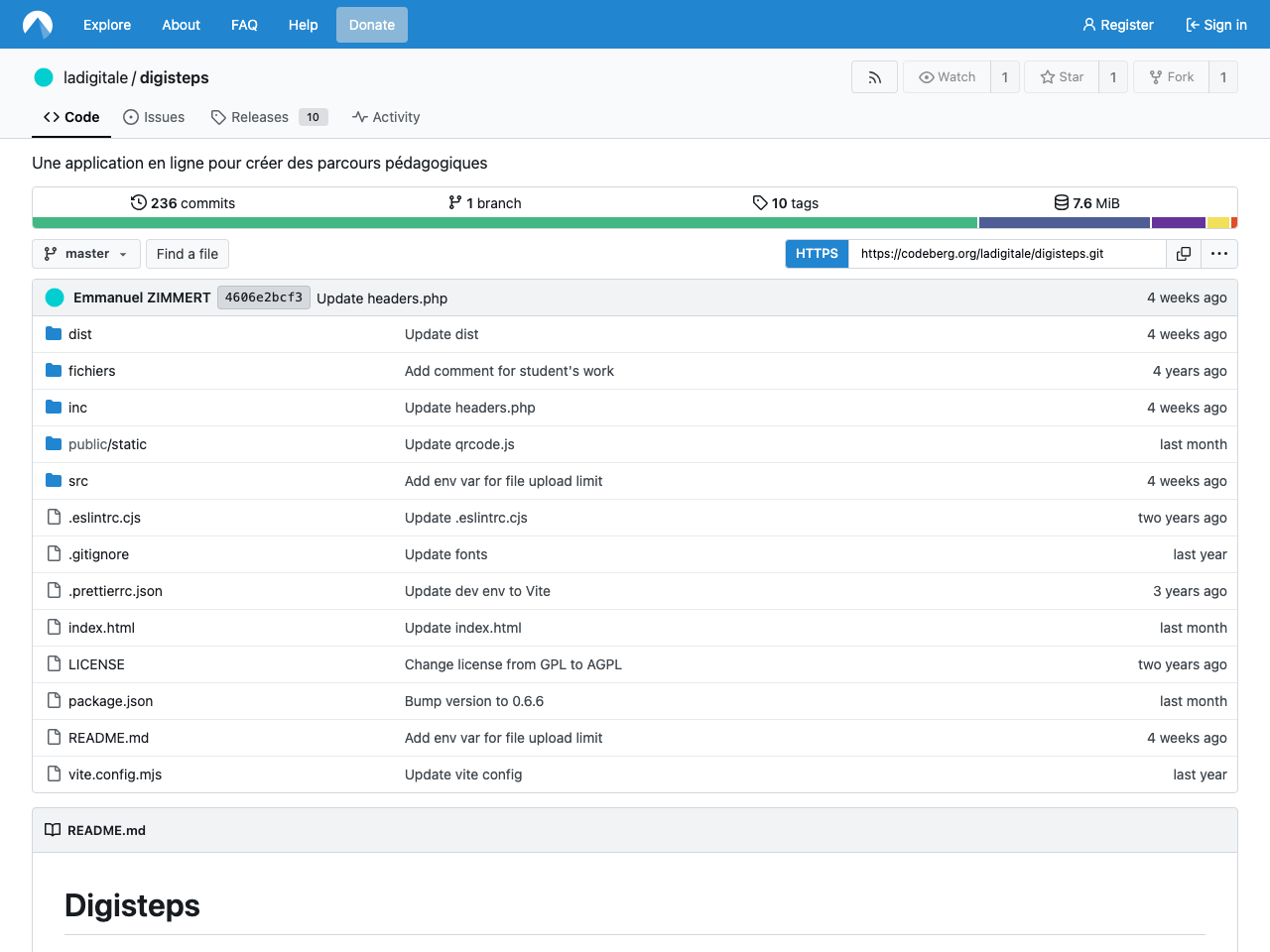 Digisteps screenshot