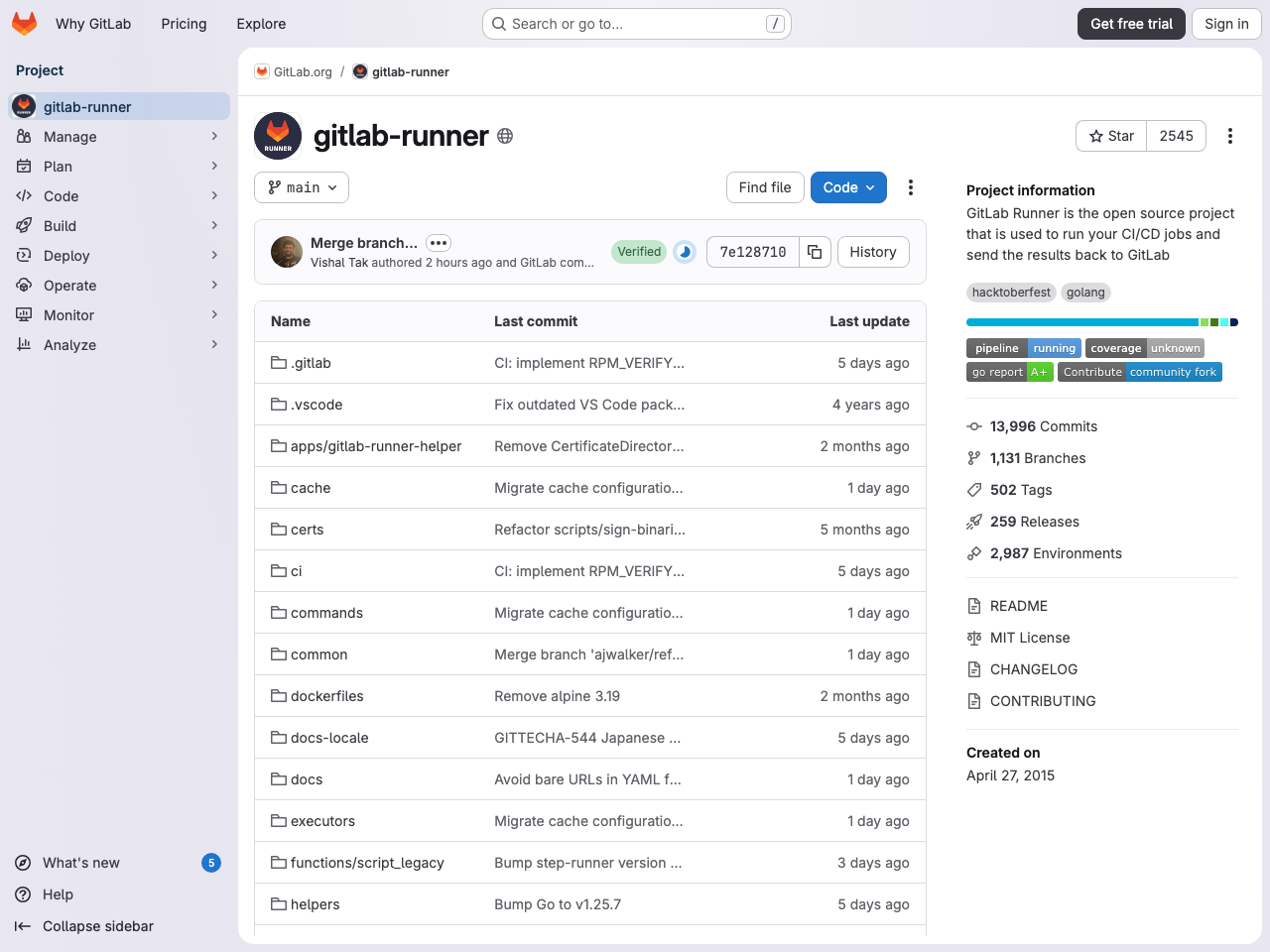 GitLab Runner screenshot