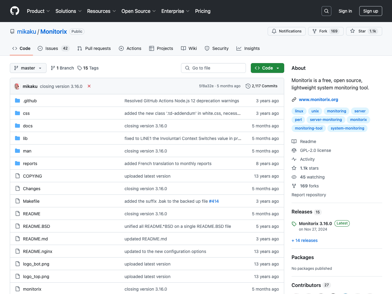 Monitorix screenshot