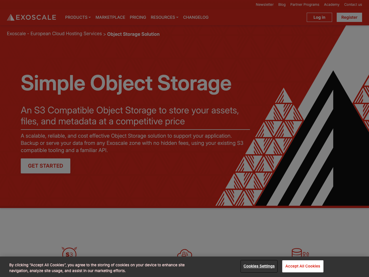 Exoscale Object Storage screenshot