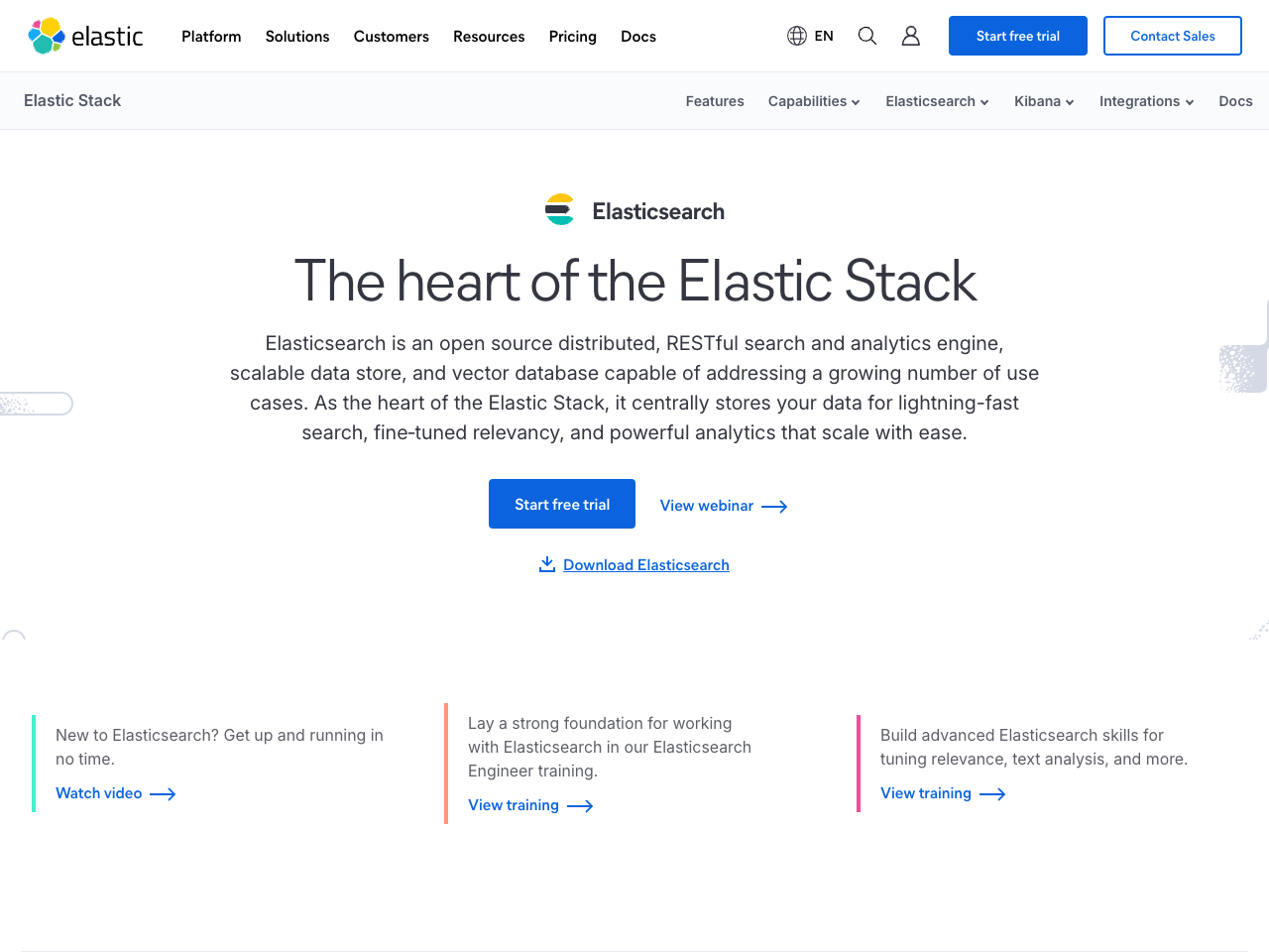 Elasticsearch screenshot