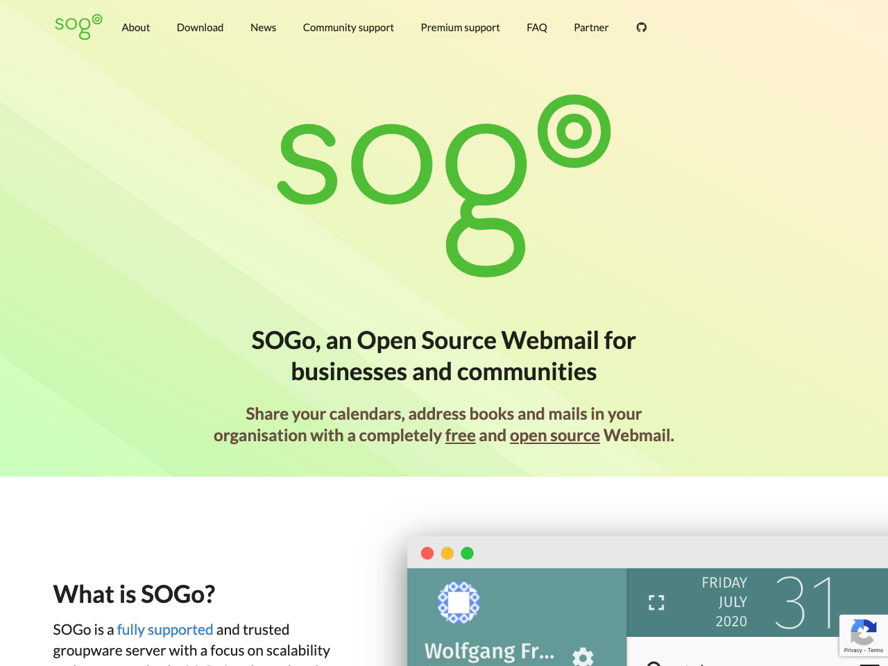 SoGo Open Source screenshot