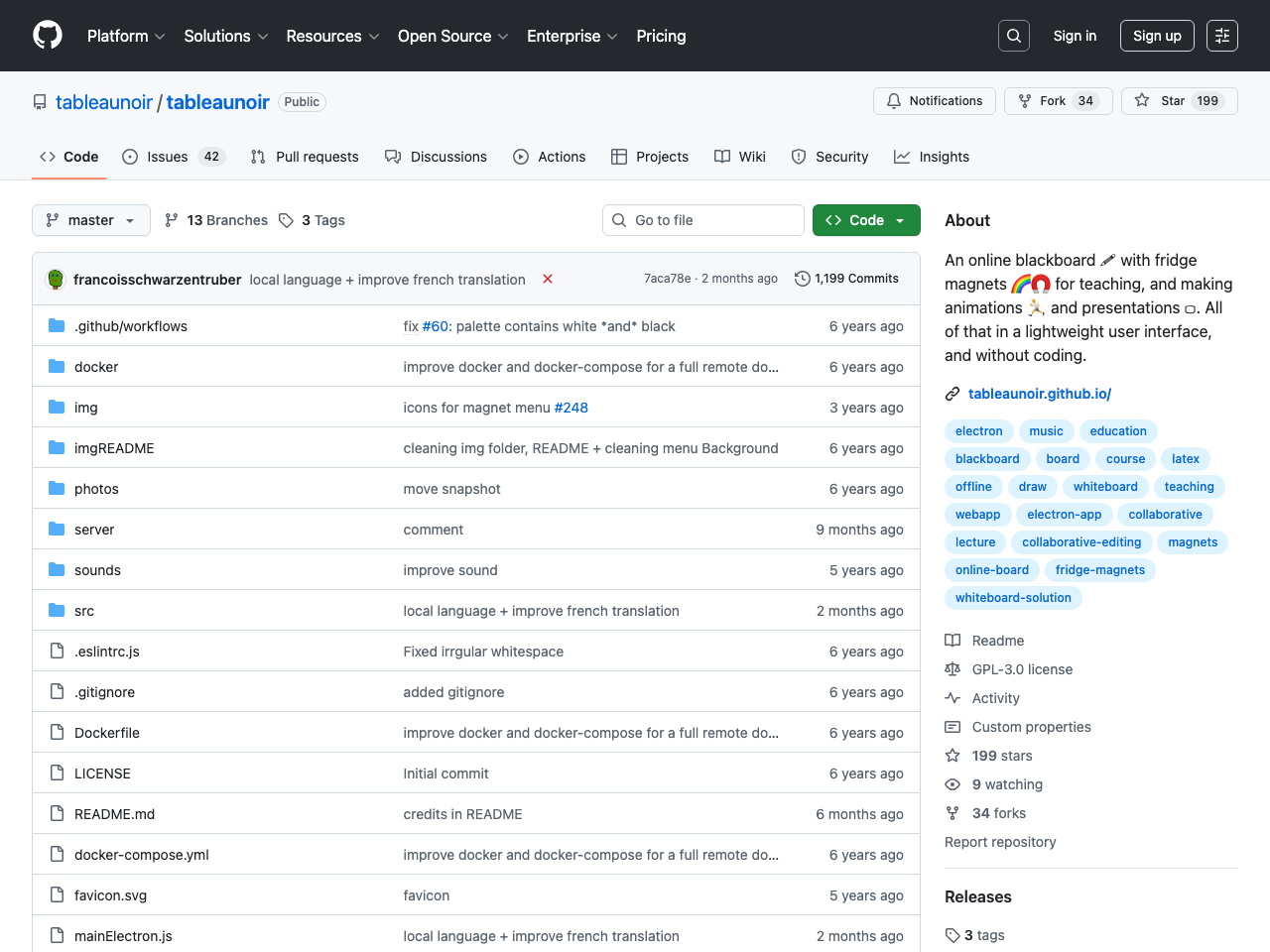 Tableaunoir screenshot