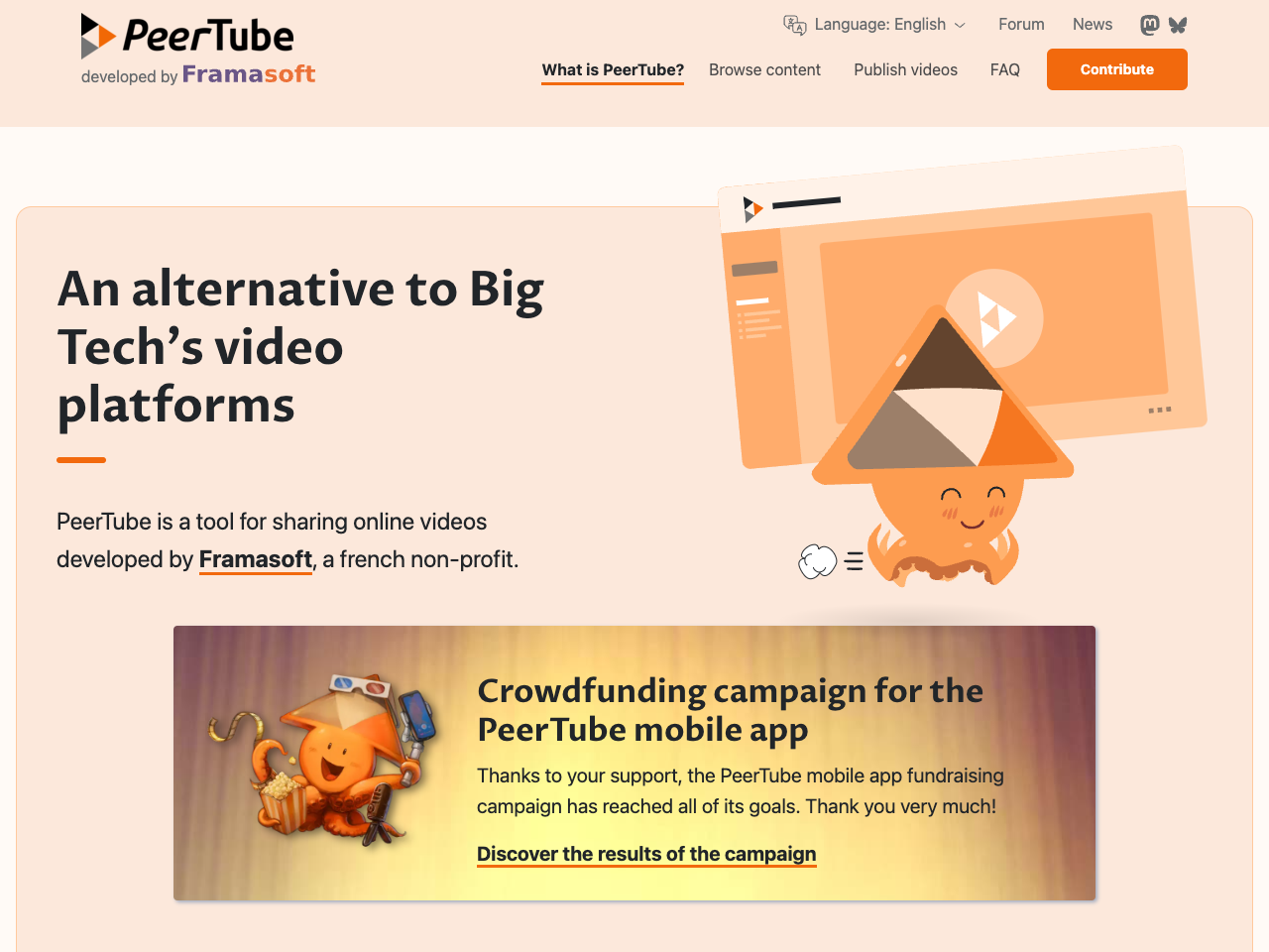 PeerTube screenshot