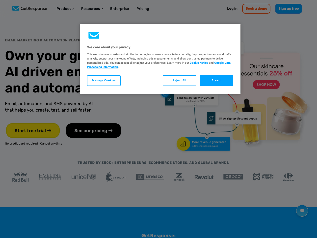 GetResponse screenshot
