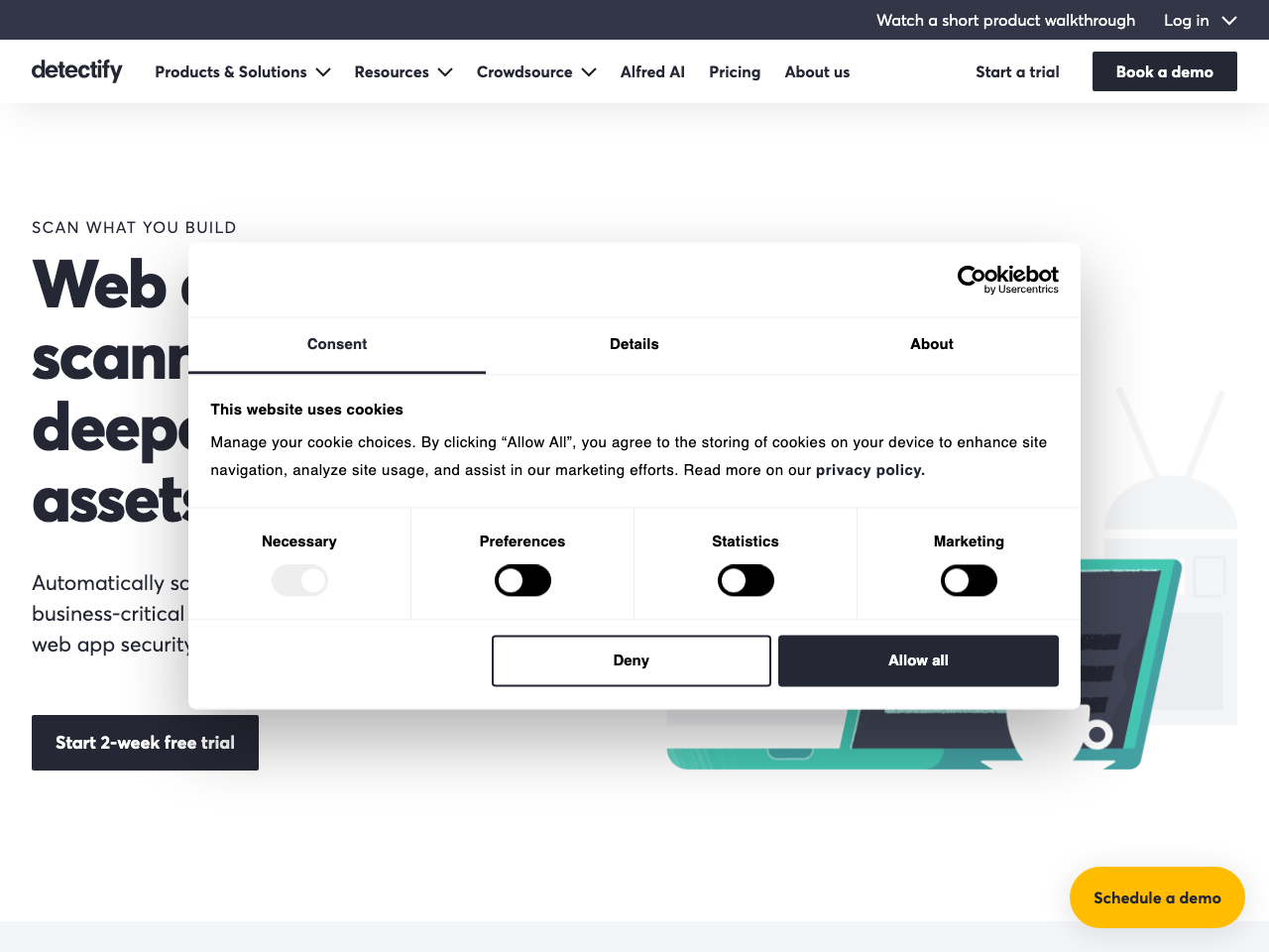 Detectify App Scanning screenshot