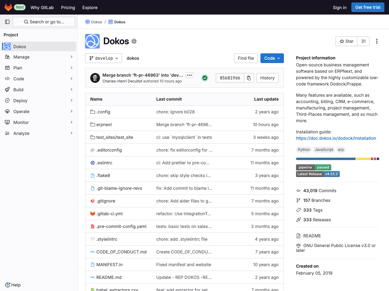 Dokos screenshot