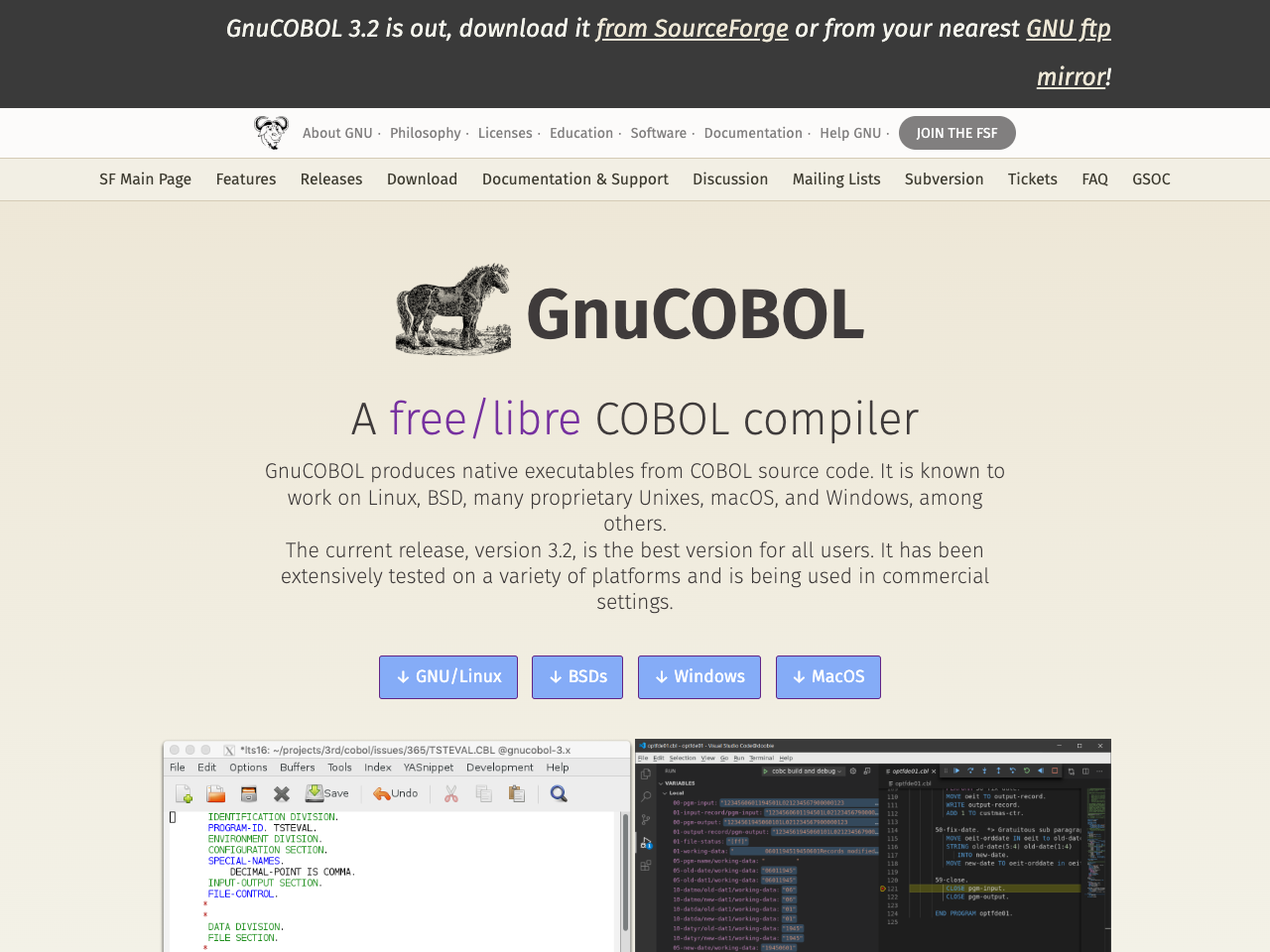 GnuCOBOL screenshot