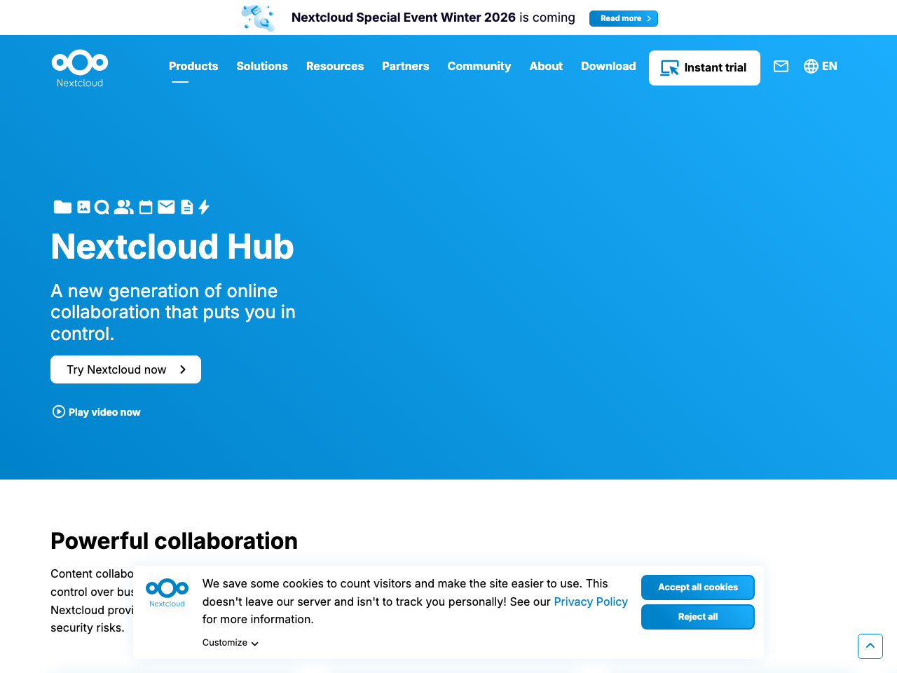 Nextcloud Hub screenshot