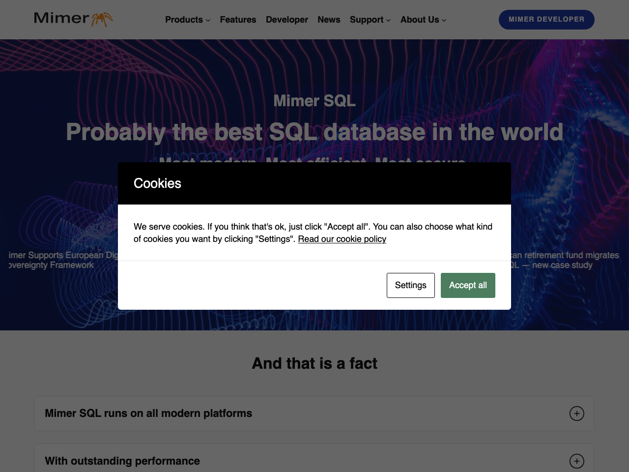 Mimer information Technology AB screenshot