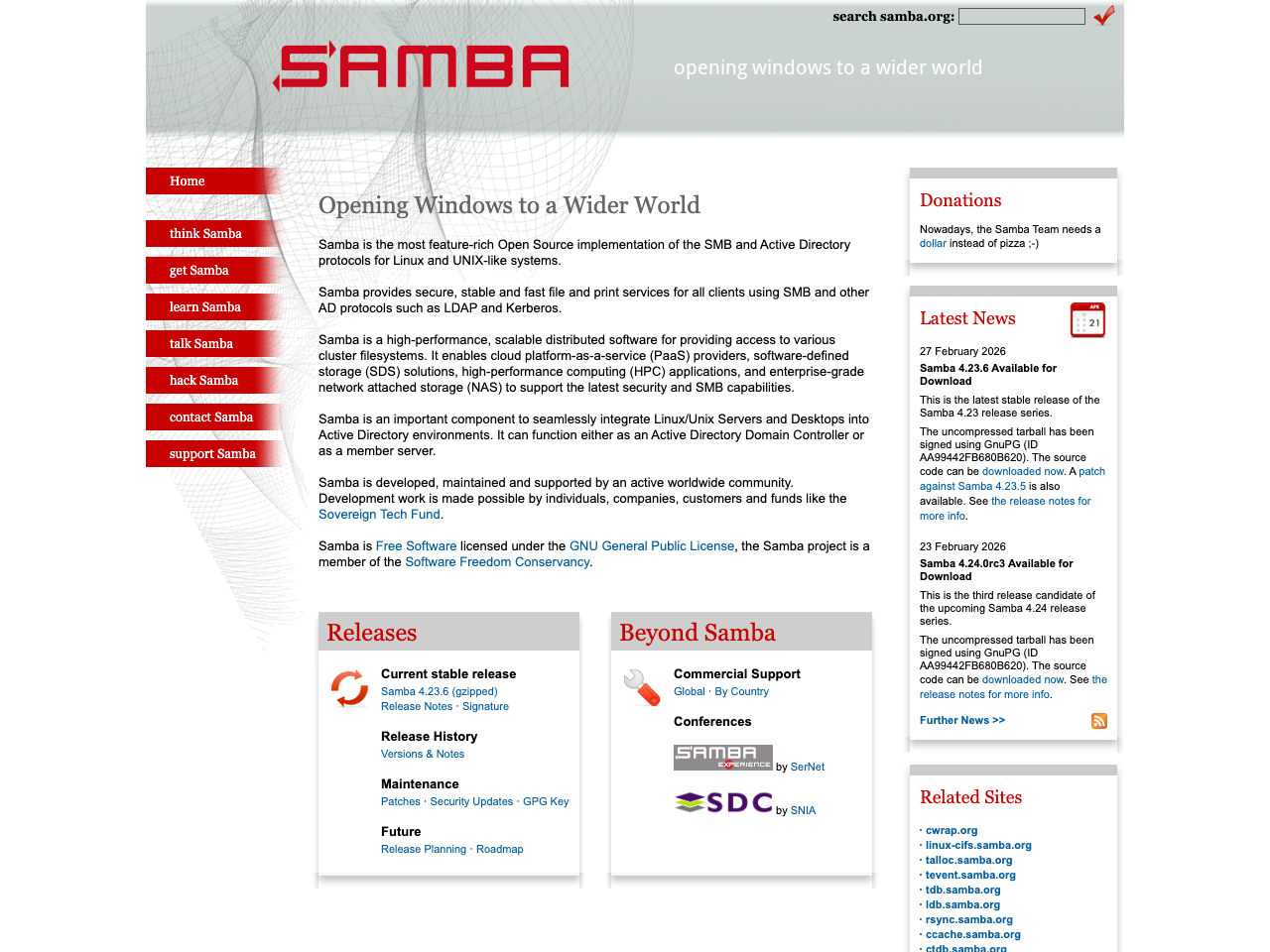Samba screenshot