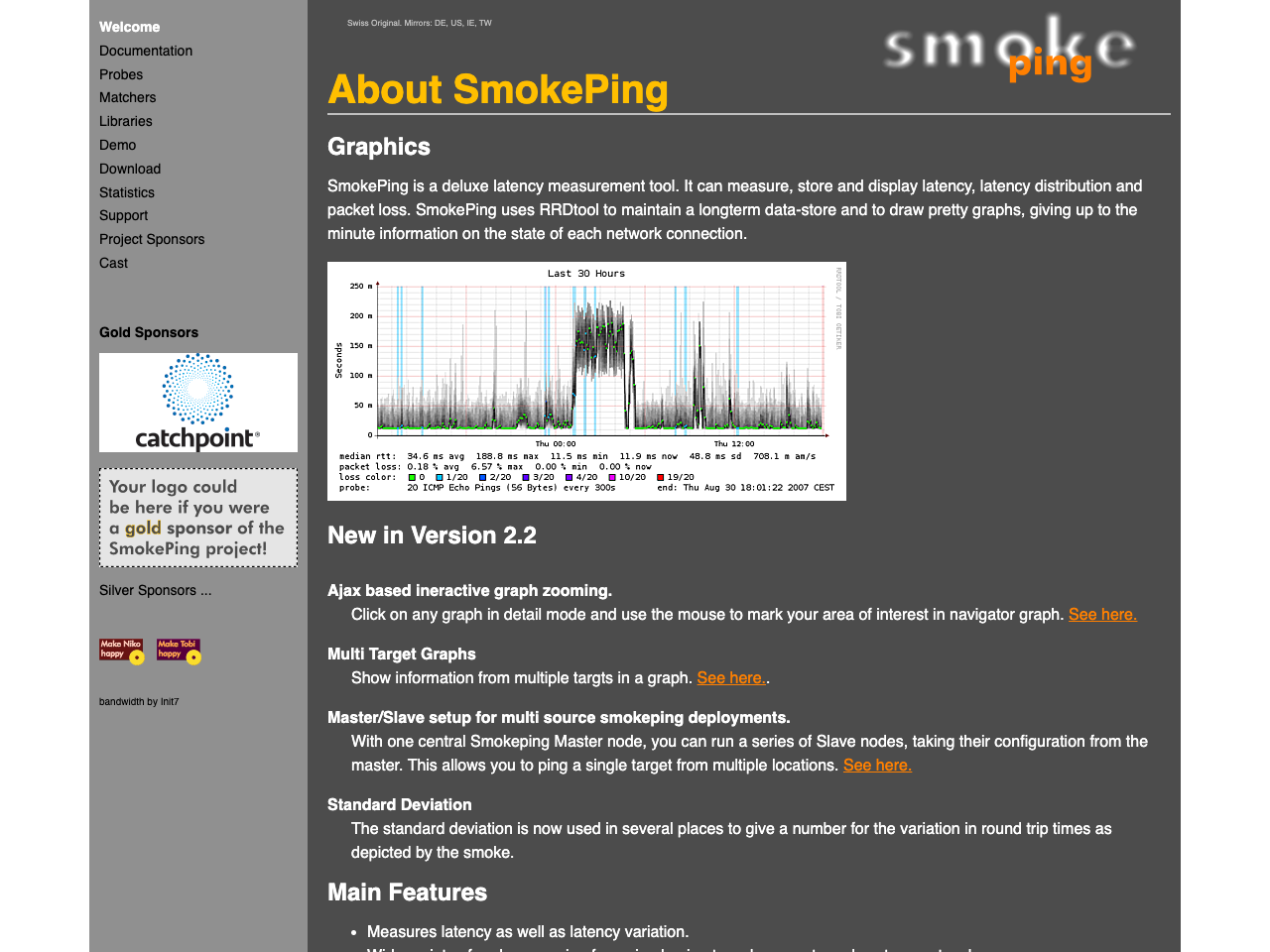 SmokePing screenshot