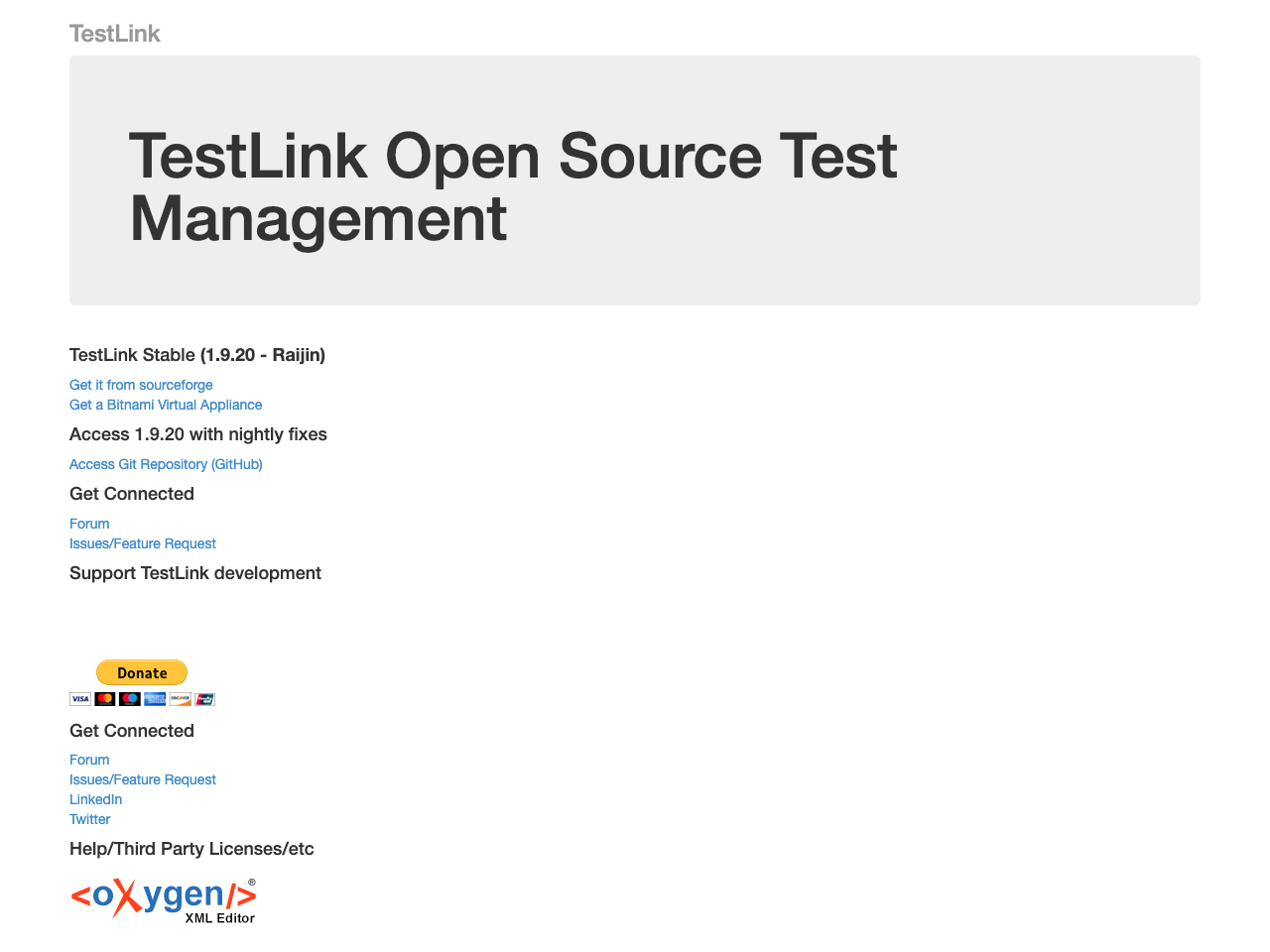 Testlink screenshot