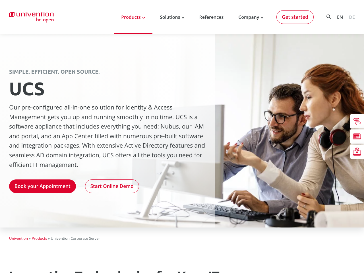 Univention Corporate Server screenshot